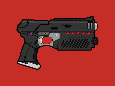 Lawgiver adobe adobe illustrator design dredd flat flat illustration gun illustration illustrator judge dredd lawgiver movie series vector weapon