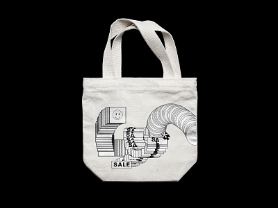 Tote bag design bag design design fun funky minimal retail smiley totebag