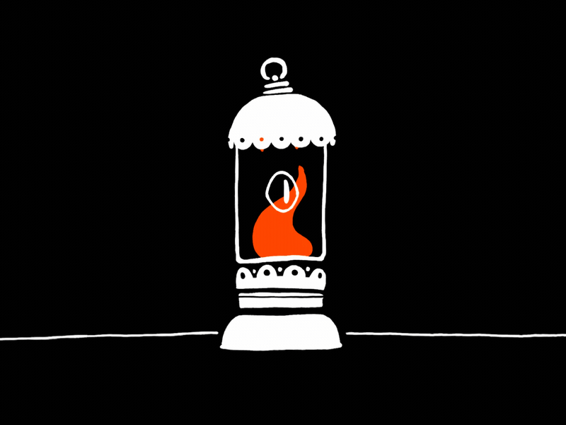 Spooky Lantern 2d animation black and white cel design eye fire flat frame by frame gif goodbye halloween illustration lantern motion motion graphics night orange rough animator spooky