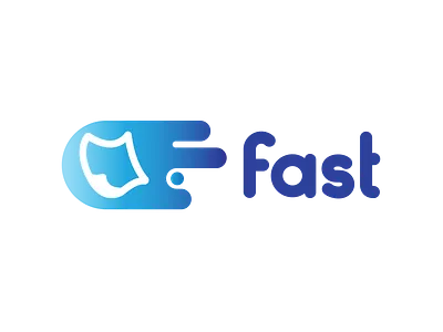 Thirty Day Logo Challenge Day #17 - Fast blue branding colorful design fast flat gradient icon illustration lettering logo paper thirty day logo challenge thirtylogos type typography vector