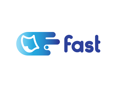 Thirty Day Logo Challenge Day #17 - Fast blue branding colorful design fast flat gradient icon illustration lettering logo paper thirty day logo challenge thirtylogos type typography vector