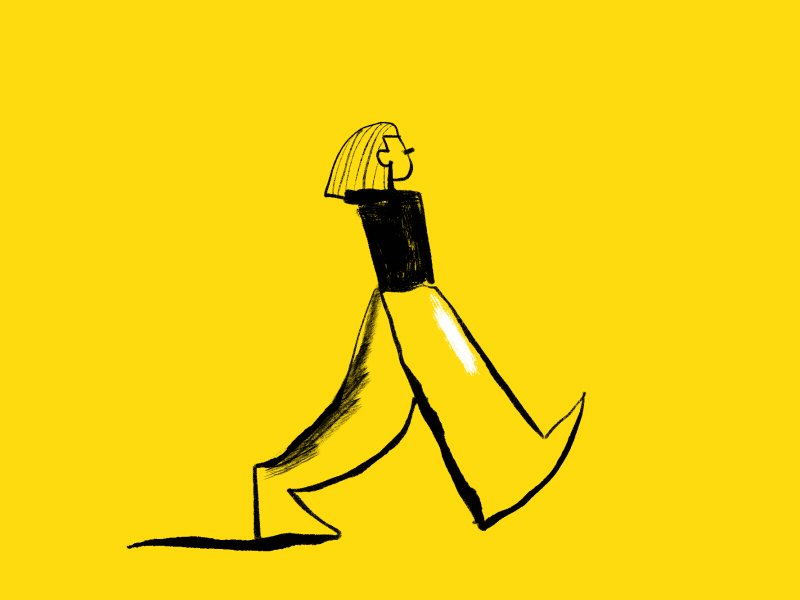 exquisite walk [gif] 2d animation cel character gif motion motiongraphics walk walkcycle