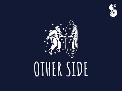 Other Side Logo astronaut design dimension logo mirror space space exploration