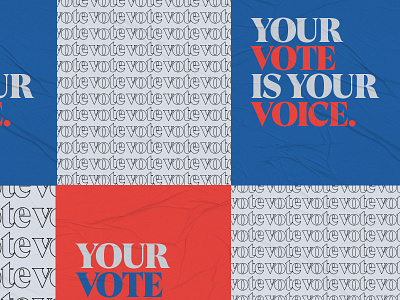 Your Vote is Your Voice election layout poster typography vote wheat paste