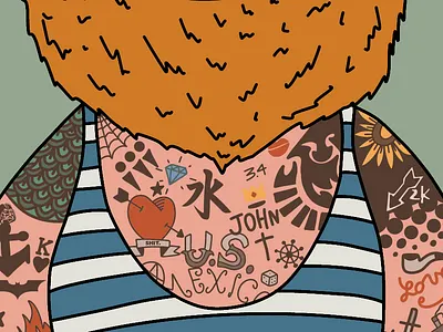 DIGITAL ILLUSTRATIONS from old highschool drawings art beard cinema design drawing illustration megazine palette tattoo art