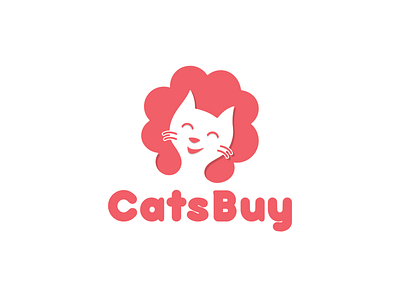 CatBuys animal brand branding cat cute design flat logo games icon identity illustration logo media pets print symbol template vector web website