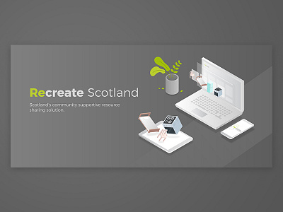 Isometric Header Slider Banner. iphone isometric isometric design isometric icons isometric illustration isometric phone laptop web web design