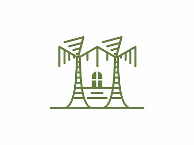 Tropical Residence clean eco house green home hotel house leaf logo nature properties real estate