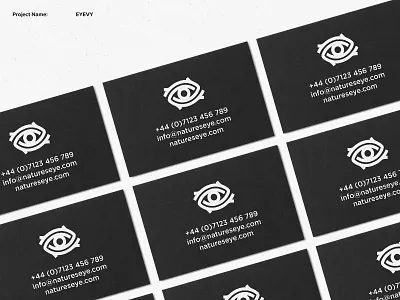 EYEVY - Nature Eye Logo Business Card brand designer branding business card design eye logo logo design logo designer logo designer uk minimal logo mockup nature logo photography logo