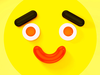 Smiley face c4d icon 插图