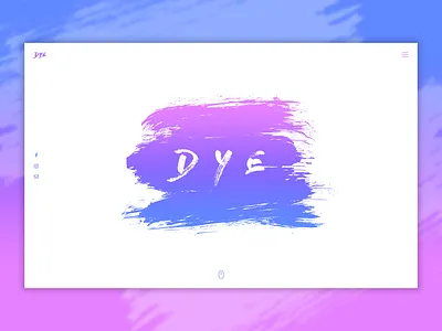 DYE Website Entry color design dye entry screen ui ux website