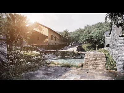 silence 3d cg environments illustration traditional