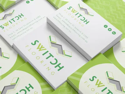 Switch Flooring Logo & Business Card brand branding business card design design art graphic graphic design graphic art graphic artist graphic arts logo logo design logo design branding logo design concept