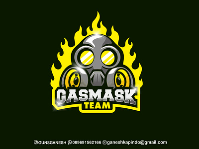 Gasmask badge badge logo badgedesign brand cartoon dailylogo design esport forsale fortnite freefire graphic head illustration logo logobadge mascot pubg vector