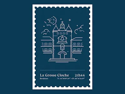 La Grosse cloche bordeaux freelance illustrator stroke