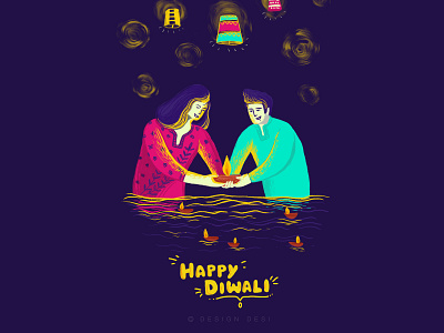 Happy Diwali 2d animation app branding clean design flat graphic icon illustration ios logo minimal mobile motion graphics type typography uiux vector website