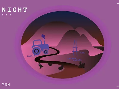 NIGHT ui ux 动画 插图 设计