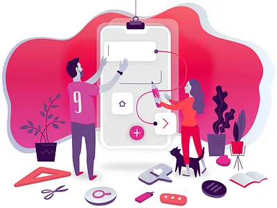 Designing an app app design drawing illustration ui vector illustration vectors