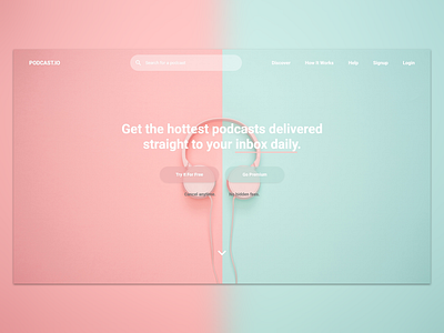 Podcast Site landing page podcasting ui web design