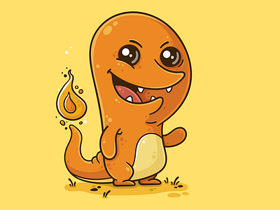 Charmander art cartoon character character art character design charmander cute fan art illustration illustrator nintendo pokemon pokemongo vector