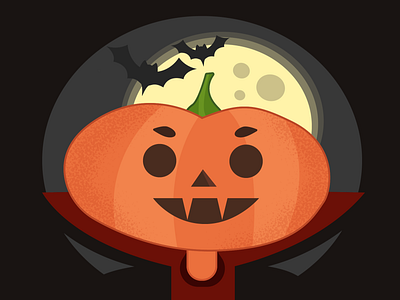 Graph Pumpkin adobe illustrator bat boo character design dracula illustration moon pumpkin scary vector