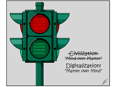 Digitalization comic book graphmics illustration social criticism