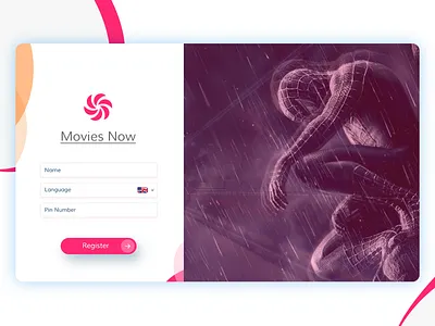 Web login language login movie register sign in page signup web page