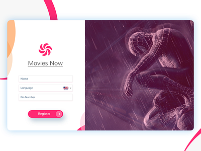 Web login language login movie register sign in page signup web page