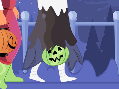 Halloween boy child costume party design girl halloween halloween design illustration night life night mode party pathway pumkin