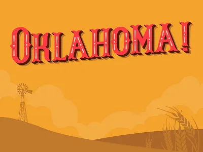 Oklahoma Logo custom design flat illustration lettering logo oklahoma simple type typography vector