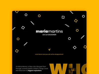 This is who i am about me creative cv design details digital hello me portfolio presentation ui ux