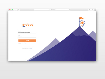 Tela Login Indeva (Login Screen) design flat indeva login screen vector web