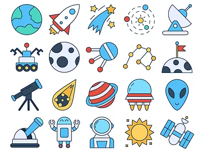Space Vector Freebie Icon Set free freebie icons space vector
