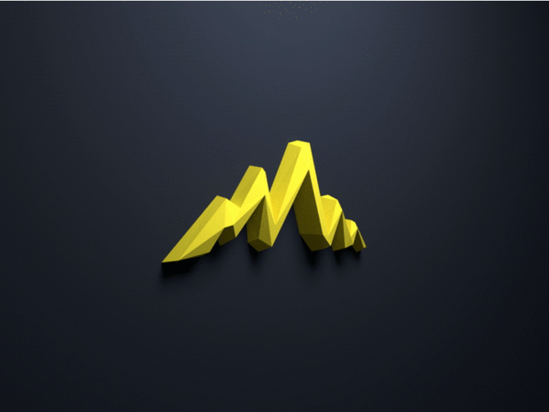 3D Mountain logo design animation 3d animation 3d modeling animation blender 3d brand identity logo logo animation logo mark design logodesign minimal modern