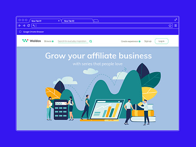 Page for Affiliate Marketers at Walden website affiliate marketing ui design ux ui web design