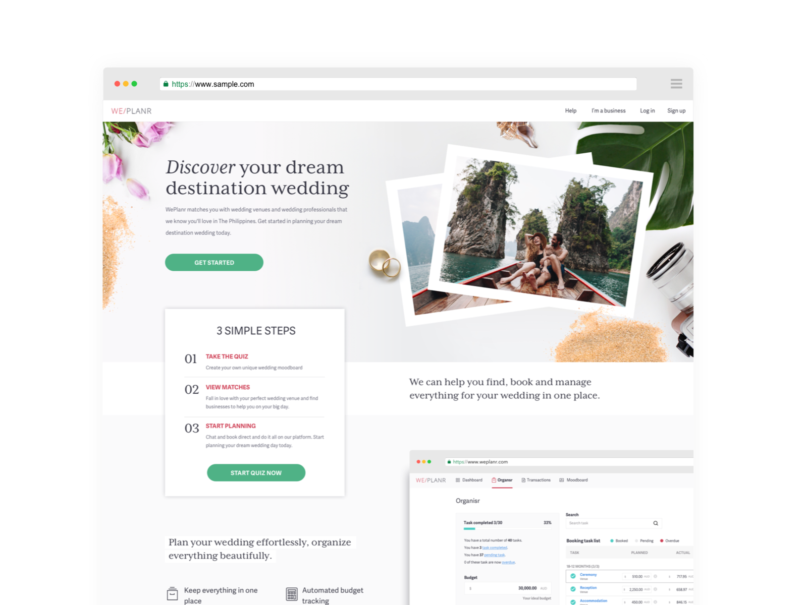 Example of Premium 5 Page Website Design