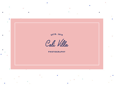 Cali Villa Photography Logo branding cali california california style confetti design fun lively logo monoline monoline script pastel photographer portrait photographer san serif script swoone typography vector vintage