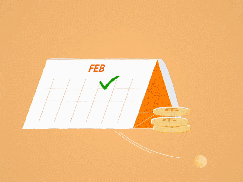 Time Flies! after affects animation 2d calendar coins flip frame by frame illustrator cc motion motion design page