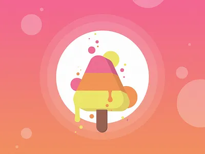 Summers Ice Cream colourful cream flat ice ice cream icecream illustration summer vector vibrant
