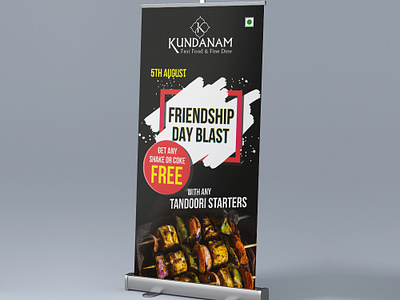 Rollup Design For Friendshipday branding branding design coreldraw standee