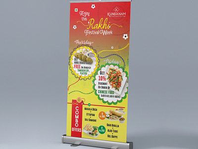 Rollup Design For Rakhi Festival branding coreldraw restaurant branding standee