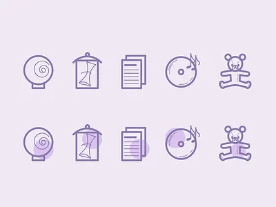 Memory symbols ball icon illustration jar memory museum symbol