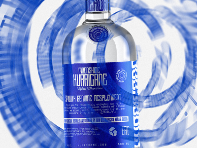 MOONSHINE HURRICANE alcohol blue hurricane label moonshine packaging russia spirit ураган этикетка