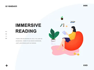 reading page design illustration prd ui ux web