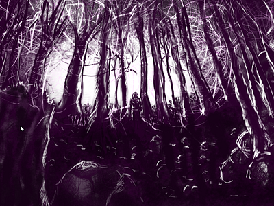 Forest Clearing forest illustration landscape sketch