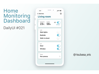 DailyUI#021 "Home Monitoring Dashboard" 021 app blue dailyui dailyui 026 dailyui challenge dailyuichallenge dashboard home monitoring home monitoring dashboard iot sketch switch toggl ui ux