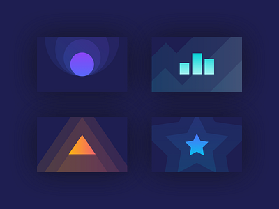 Simple geometric icons color geometric gradient gradient icon icon icons illustration minimal shapes vector