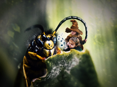 Enchantresses children composite digital 2d digital art enchanted forest magic photo editing photo manipulation