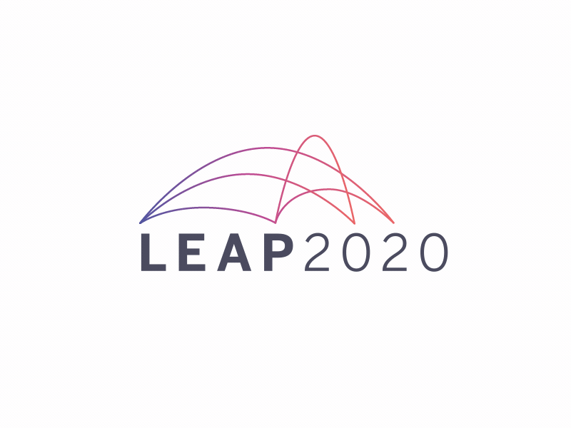 LEAP 2020 2020 gradient leap lines linestyle logo logo animation white white background