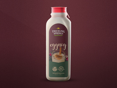 Egg Nog bottle branding christmas cows farm fed grass holiday identity illustration milk minimal packaging packaging design treat typography